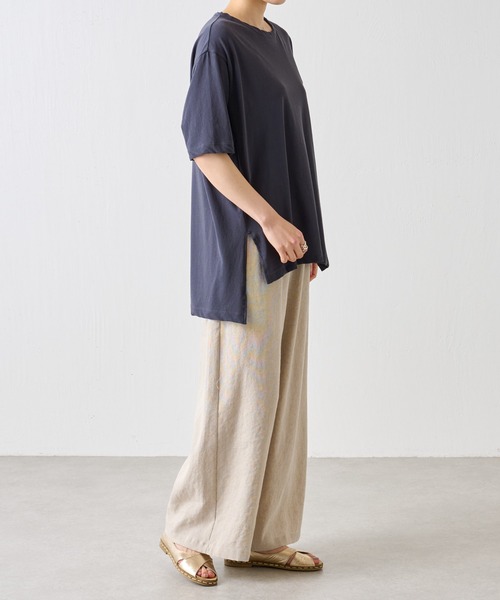 BEARDSLEY（ビアズリー）の「強撚ゆるTシャツ（Tシャツ/カットソー・レディース・ホワイト/ブラウン/グレー・FREE）」の15枚目の写真