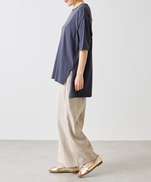 BEARDSLEY（ビアズリー）の「強撚ゆるTシャツ（Tシャツ/カットソー・レディース・ホワイト/ブラウン/グレー・FREE）」の17枚目の写真