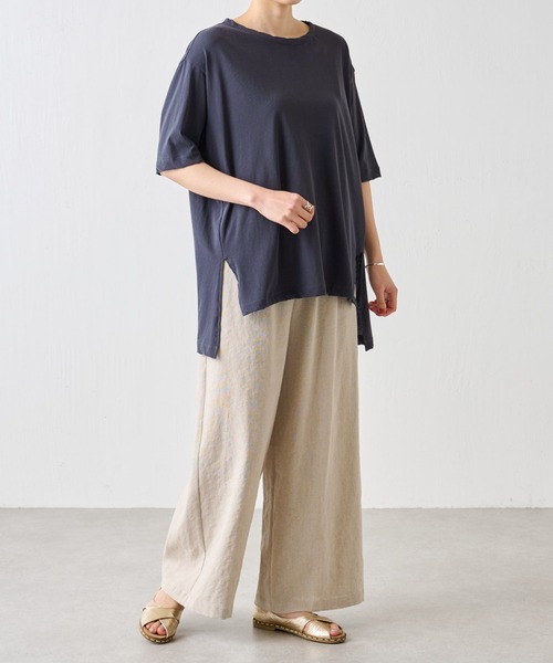 BEARDSLEY（ビアズリー）の「強撚ゆるTシャツ（Tシャツ/カットソー・レディース・ホワイト/ブラウン/グレー・FREE）」の14枚目の写真