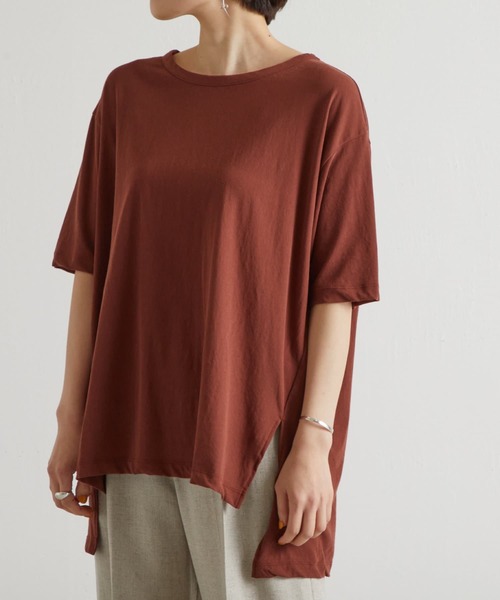 BEARDSLEY（ビアズリー）の「強撚ゆるTシャツ（Tシャツ/カットソー・レディース・ホワイト/ブラウン/グレー・FREE）」の21枚目の写真