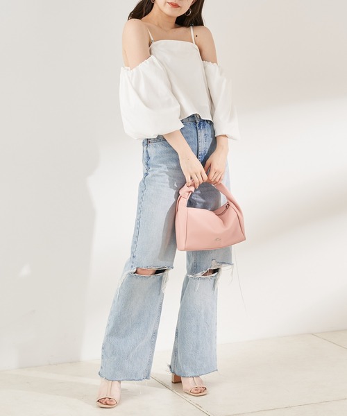 Chico（チコ）の「ねじりハンドルスクエアBAG（ハンドバッグ・レディース・アイボリー/ブラック/ピンク・FREE）」の13枚目の写真