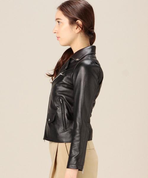 BEAUTY&YOUTH UNITED ARROWS(ビューティーアンドユースユナイテッドアローズ)の「BYBC ラムナッパレザーライダース ◆(ライダースジャケット・レディース・ブラック・SMALL/MEDIUM)」の6枚目の写真