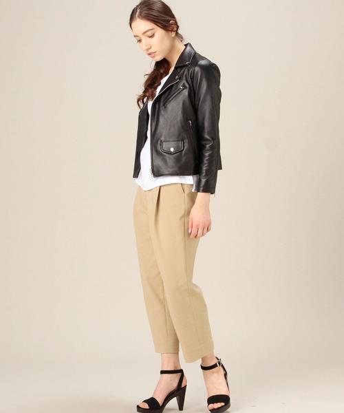 BEAUTY&YOUTH UNITED ARROWS(ビューティーアンドユースユナイテッドアローズ)の「BYBC ラムナッパレザーライダース ◆(ライダースジャケット・レディース・ブラック・SMALL/MEDIUM)」の7枚目の写真