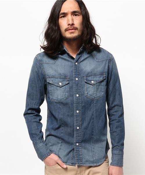 VENCEEXCHANGE（ヴァンスエクスチェンジ）の「デニムウエスタンシャツ（シャツ/ブラウス・メンズ・ライトブルー/ブルー・LARGE/MEDIUM）」の11枚目の写真
