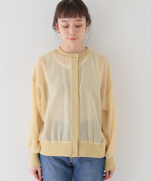 B.C STOCK(ベーセーストック)の「2wayリングドットシアーブルゾン(ブルゾン・レディース・ブラック/ベージュ/イエロー・FREE)」の14枚目の写真