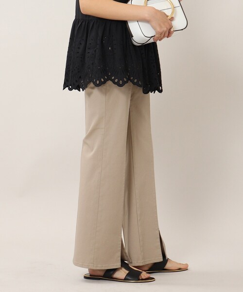 UNTITLED（アンタイトル）の「◆パワーストレッチツイル スリットパンツ（その他パンツ・レディース・ブラック/ベージュ・02/03/00/01/04/46/44/48/42）」の10枚目の写真