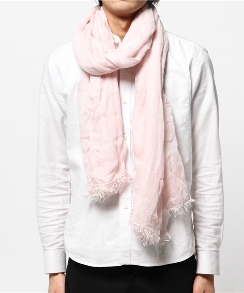 Faliero Sarti（ファリエロサルティ）の「Faliero Sarti ストール（ストール/ショール・メンズ・グレー/ベージュ/ピンク・FREE）」の4枚目の写真