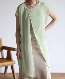 r.（アールドット）の「楊柳 前後2way トップス × リブ キャミ SET（シャツ/ブラウス・レディース）」