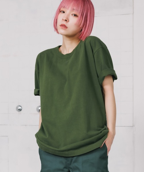 LOS ANGELES APPAREL（ロサンゼルスアパレル）の「Los Angeles Apparel/ロサンゼルスアパレル Short Sleeve Binding Garment Dye T-Shirt 半袖Tシャツ（Tシャツ/カットソー・メンズ・チャコール/バイオレット/ピンク/オリーブ/イエロー・2XL/L/S/M/XL）」の20枚目の写真