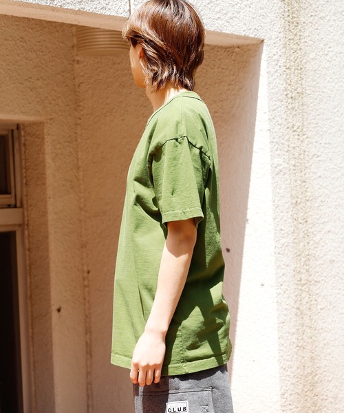 LOS ANGELES APPAREL（ロサンゼルスアパレル）の「Los Angeles Apparel/ロサンゼルスアパレル Short Sleeve Binding Garment Dye T-Shirt 半袖Tシャツ（Tシャツ/カットソー・メンズ・チャコール/バイオレット/ピンク/オリーブ/イエロー・2XL/L/S/M/XL）」の6枚目の写真