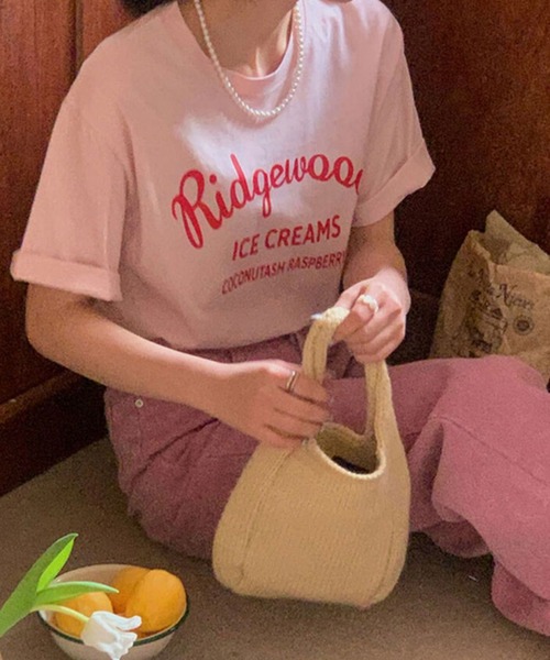 MANGROVE(マングローブ)の「フロントロゴTシャツ(Tシャツ/カットソー・レディース・ホワイト/ピンク・FREE)」の9枚目の写真