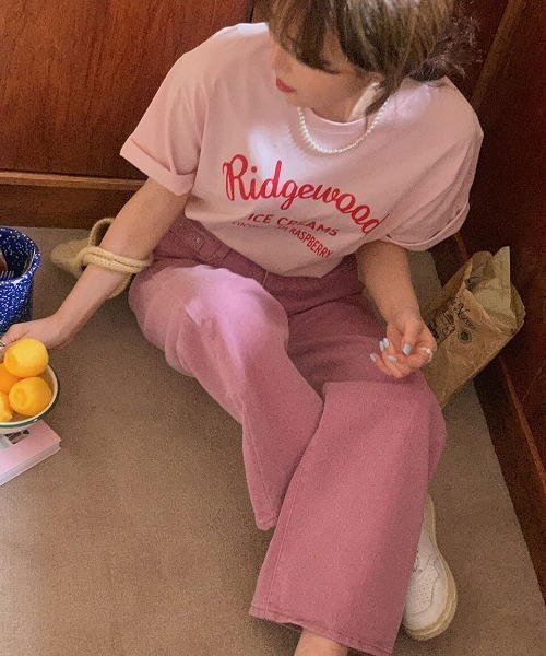 MANGROVE(マングローブ)の「フロントロゴTシャツ(Tシャツ/カットソー・レディース・ホワイト/ピンク・FREE)」の6枚目の写真