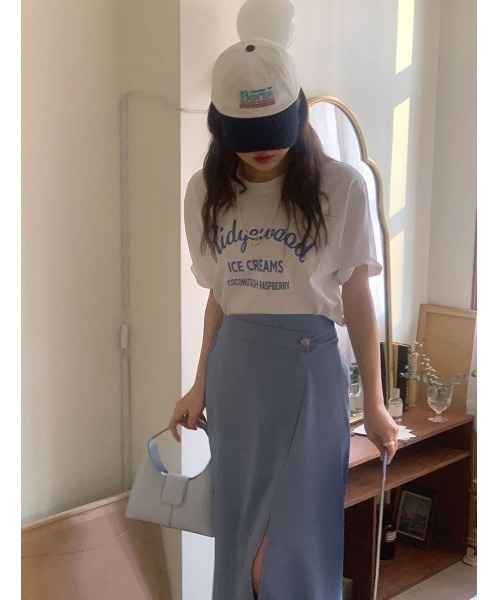 MANGROVE(マングローブ)の「フロントロゴTシャツ(Tシャツ/カットソー・レディース・ホワイト/ピンク・FREE)」の7枚目の写真