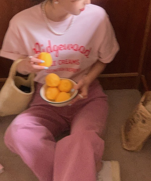 MANGROVE(マングローブ)の「フロントロゴTシャツ(Tシャツ/カットソー・レディース・ホワイト/ピンク・FREE)」の5枚目の写真