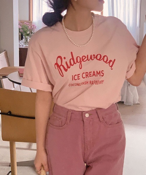 MANGROVE(マングローブ)の「フロントロゴTシャツ(Tシャツ/カットソー・レディース・ホワイト/ピンク・FREE)」の14枚目の写真