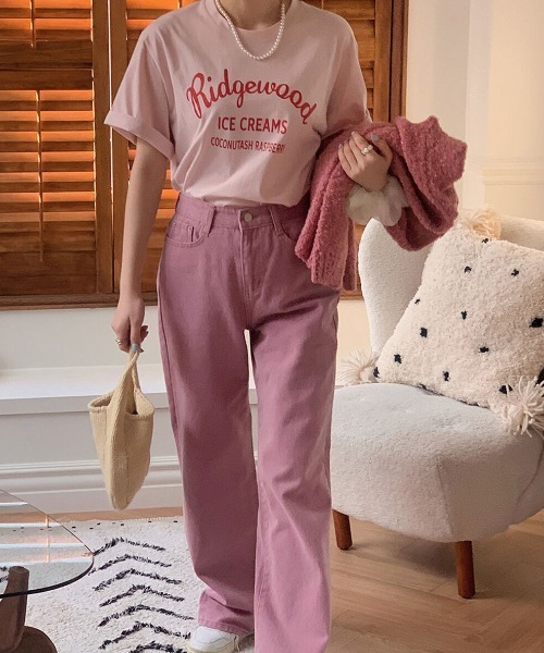 MANGROVE(マングローブ)の「フロントロゴTシャツ(Tシャツ/カットソー・レディース・ホワイト/ピンク・FREE)」の13枚目の写真