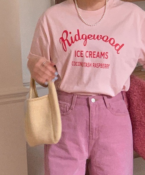 MANGROVE(マングローブ)の「フロントロゴTシャツ(Tシャツ/カットソー・レディース・ホワイト/ピンク・FREE)」の10枚目の写真