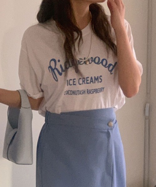 MANGROVE(マングローブ)の「フロントロゴTシャツ(Tシャツ/カットソー・レディース・ホワイト/ピンク・FREE)」の4枚目の写真