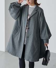 BONLECILL | 2way メルトン Aラインショートフレアコート(チェスターコート)