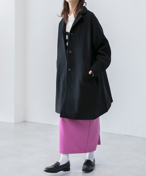 cygneシーニュ♡新品♡ Aラインボリューミーフレアコート　Patriacia cygne シーニュ Patricia Aラインボリュームフレアコート ブラック