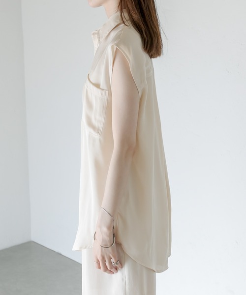 mystic(ミスティック)の「セットUPノースリシャツ(シャツ/ブラウス・レディース・ネイビー/アイボリー・FREE)」の12枚目の写真