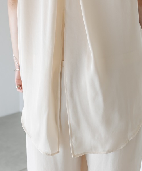 mystic(ミスティック)の「セットUPノースリシャツ(シャツ/ブラウス・レディース・ネイビー/アイボリー・FREE)」の15枚目の写真