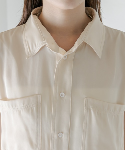 mystic(ミスティック)の「セットUPノースリシャツ(シャツ/ブラウス・レディース・ネイビー/アイボリー・FREE)」の16枚目の写真