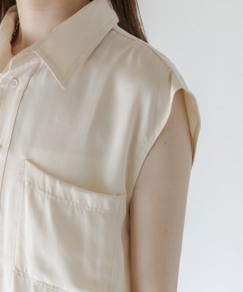 mystic(ミスティック)の「セットUPノースリシャツ(シャツ/ブラウス・レディース・ネイビー/アイボリー・FREE)」の17枚目の写真