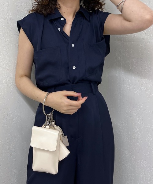 mystic(ミスティック)の「セットUPノースリシャツ(シャツ/ブラウス・レディース・ネイビー/アイボリー・FREE)」の20枚目の写真