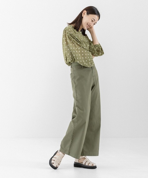 LEPSIM（レプシィム）の「ゼンゴギドットブラウス　298270（シャツ/ブラウス・レディース・ブラック/グレイッシュベージュ/カーキ/オレンジ・FREE）」の14枚目の写真