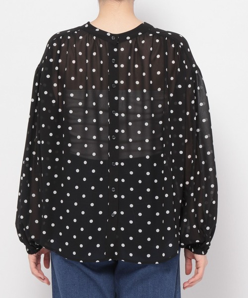 LEPSIM（レプシィム）の「ゼンゴギドットブラウス　298270（シャツ/ブラウス・レディース・ブラック/グレイッシュベージュ/カーキ/オレンジ・FREE）」の17枚目の写真