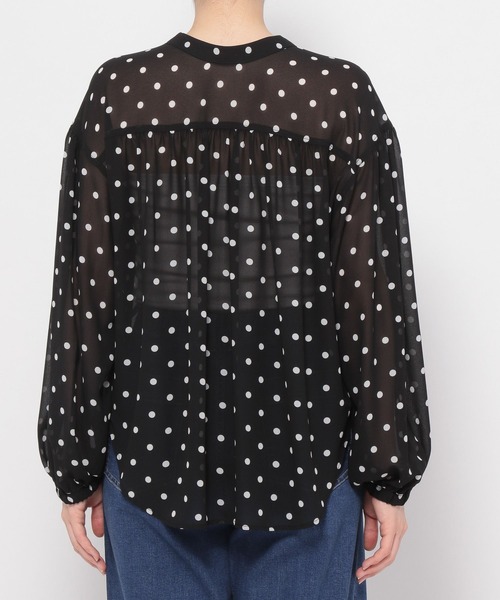 LEPSIM（レプシィム）の「ゼンゴギドットブラウス　298270（シャツ/ブラウス・レディース・ブラック/グレイッシュベージュ/カーキ/オレンジ・FREE）」の20枚目の写真
