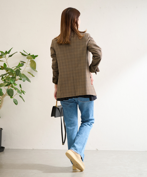 チェックピークドジャケット（テーラードジャケット）｜JOURNAL