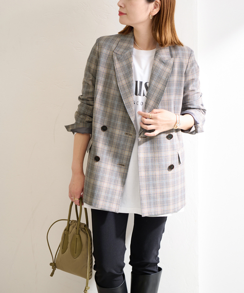 チェックピークドジャケット（テーラードジャケット）｜JOURNAL