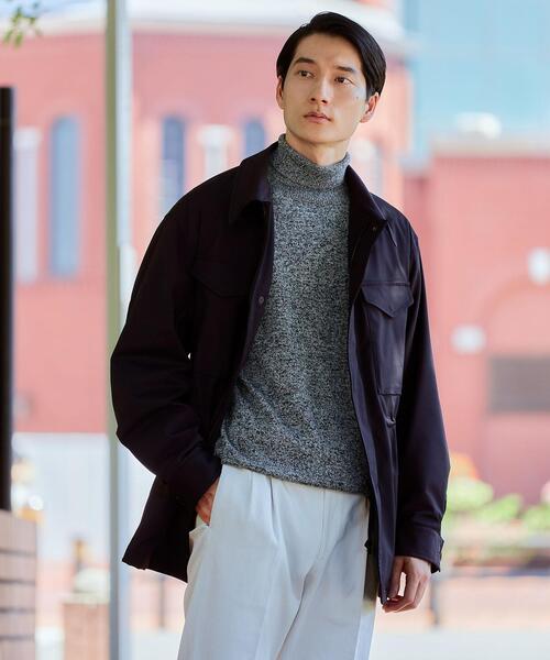 green label relaxing(グリーンレーベルリラクシング)の「TW フィールド コート ジャケット -ストレッチ・防シワ・保温性裏生地-(その他アウター・メンズ・ブラック/ネイビー・S/M/L)」の2枚目の写真