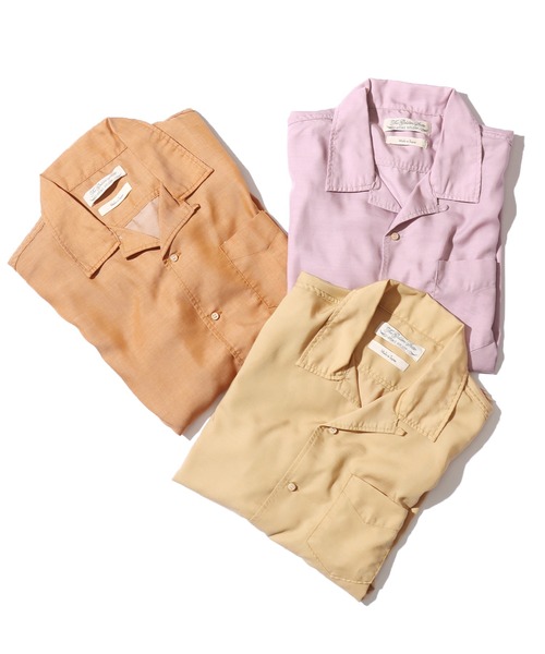 REMI RELIEF オープンカラーシャツ オーバーサイズ M〜L相当 リネン 美品♢レミレリーフ 開襟 アロハシャツ オープンカラー 日本製