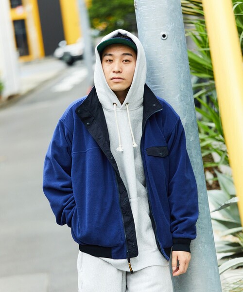 FREAK'S STORE(フリークスストア)の「FREAK'S STORE/フリークスストア リバーシブル ナイロンフリースブルゾン(ブルゾン・メンズ・ブラック/ネイビー/グリーン・SMALL/MEDIUM/LARGE)」の19枚目の写真