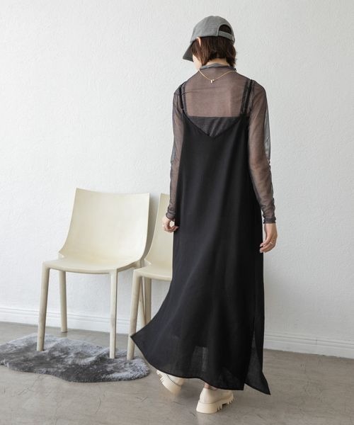 JEANASIS(ジーナシス)の「スリット2WAYキャミワンピース/164369(ワンピース・レディース・ブラック/グレー系その他・FREE)」の19枚目の写真