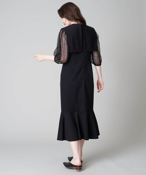 A de a.v.v（アードアー・ヴェ・ヴェ）の「シアースリーブマーメイドワンピ―ス（ドレス・レディース・ブラック・SMALL/MEDIUM/LARGE）」の22枚目の写真