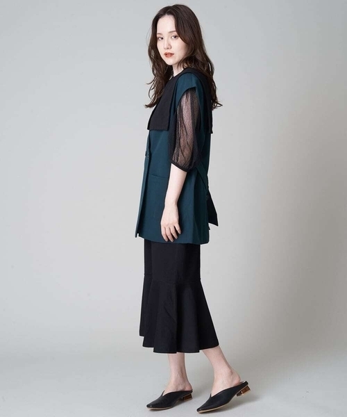 A de a.v.v（アードアー・ヴェ・ヴェ）の「シアースリーブマーメイドワンピ―ス（ドレス・レディース・ブラック・SMALL/MEDIUM/LARGE）」の18枚目の写真