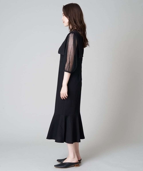 A de a.v.v（アードアー・ヴェ・ヴェ）の「シアースリーブマーメイドワンピ―ス（ドレス・レディース・ブラック・SMALL/MEDIUM/LARGE）」の19枚目の写真