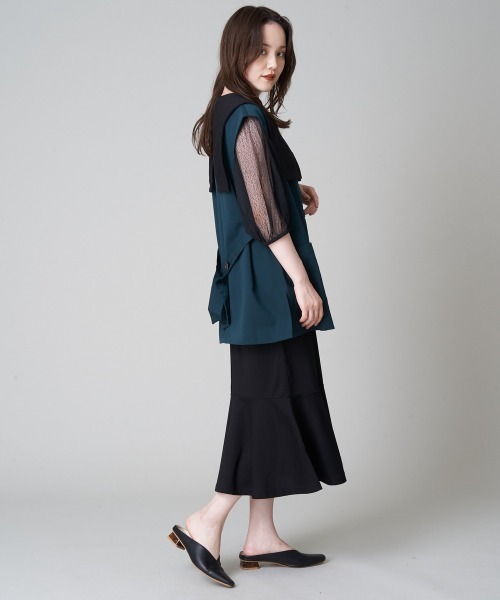 A de a.v.v（アードアー・ヴェ・ヴェ）の「シアースリーブマーメイドワンピ―ス（ドレス・レディース・ブラック・SMALL/MEDIUM/LARGE）」の6枚目の写真