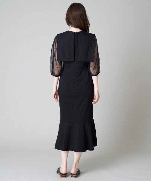 A de a.v.v（アードアー・ヴェ・ヴェ）の「シアースリーブマーメイドワンピ―ス（ドレス・レディース・ブラック・SMALL/MEDIUM/LARGE）」の15枚目の写真
