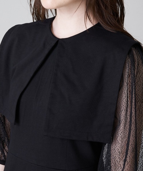 A de a.v.v（アードアー・ヴェ・ヴェ）の「シアースリーブマーメイドワンピ―ス（ドレス・レディース・ブラック・SMALL/MEDIUM/LARGE）」の11枚目の写真