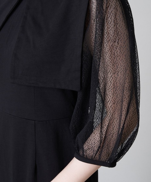 A de a.v.v（アードアー・ヴェ・ヴェ）の「シアースリーブマーメイドワンピ―ス（ドレス・レディース・ブラック・SMALL/MEDIUM/LARGE）」の7枚目の写真