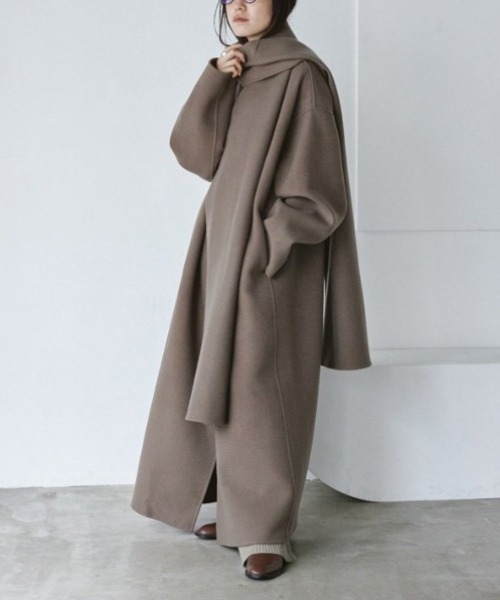 TODAYFUL（トゥデイフル）の「TODAYFUL　Stole Wool Coat ストールウールコート/12220005（その他アウター・レディース・モカ/チャコールグレー・36/38）」の21枚目の写真