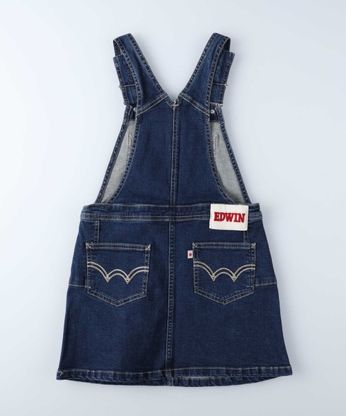 EDWIN（エドウィン）の「【EDWIN】オーバーオールスカート（サロペット/オーバーオール・キッズ・ダークインディゴブルー・120/140/130）」の7枚目の写真