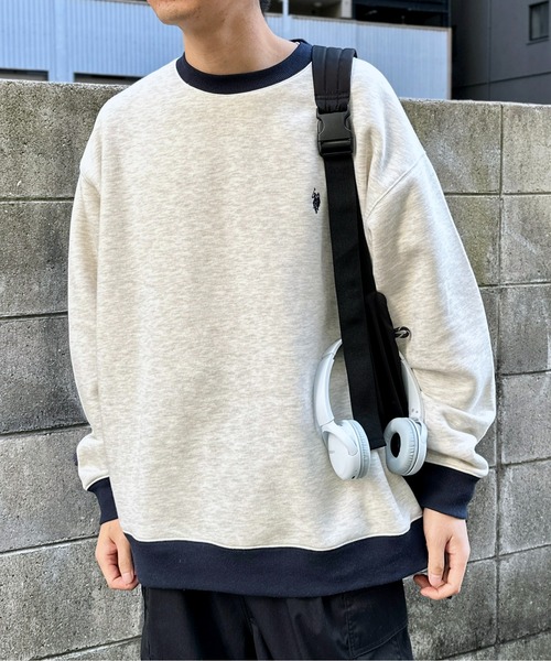 U.S. POLO ASSN.(ユーエスポロアッスン)の「1ポイント刺繍クルーネックビッグシルエットスウェット(スウェット・メンズ・ブラック/グリーン/グレー/ベージュ/アイボリー・MEDIUM/LARGE/X-LARGE)」の2枚目の写真