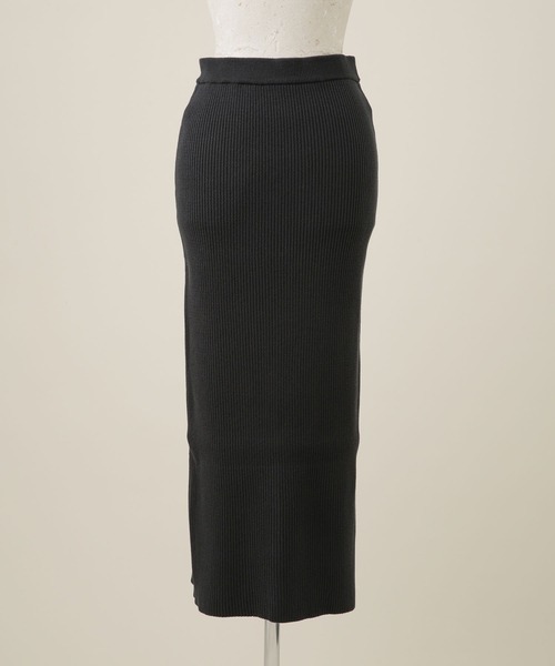 NANO universe（ナノユニバース）の「LB.04/アンチピリングニット リブタイトマキシスカート（スカート・レディース・ブラウン/スミクロ/ライトベージュ・FREE）」の9枚目の写真