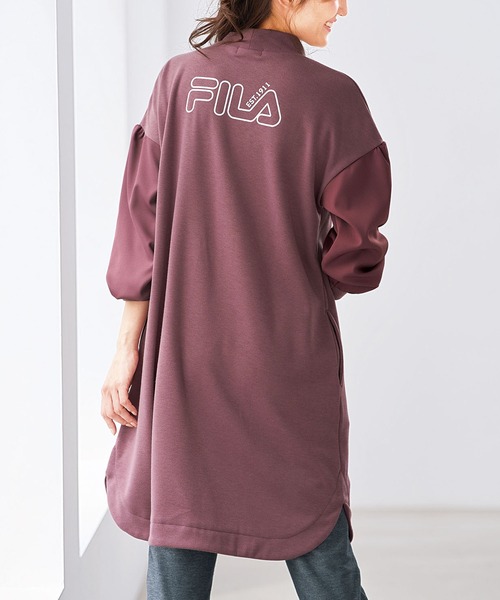 BELLUNA PLUS(ベルーナ)の「FILA 袖切替デザイン裏ファーワンピース(ワンピース・レディース・グレー/ピンク/ブルー・MEDIUM/LARGE/X-LARGE)」の10枚目の写真